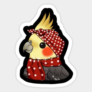 Feathered Love: Tiel-Mama - The Cockatiel Mom Sticker